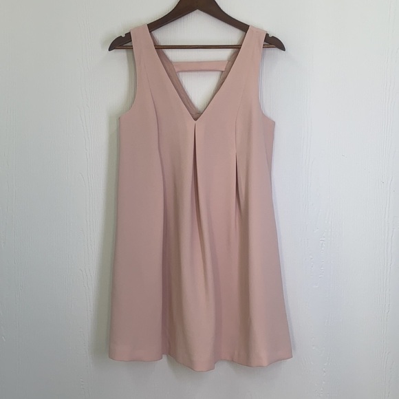 BCBG Generation -  Pink Blush Sleeveless Shift VNeck Dress Size Small - Picture 2 of 15